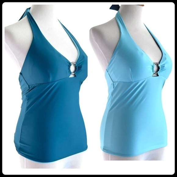 MOONTIDE Reversible Ring Front Tankini Top - Picture 5 of 13
